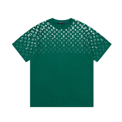 Camiseta con estampado de monograma degradado