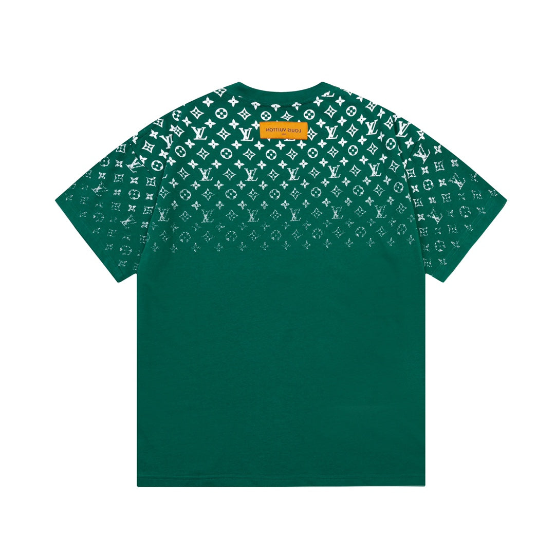 Camiseta con estampado de monograma degradado