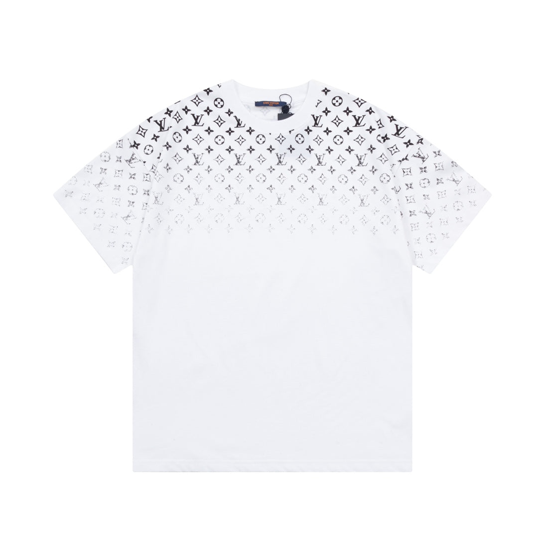 Camiseta con estampado de monograma degradado