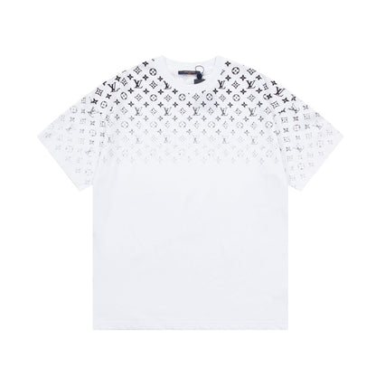 Camiseta con estampado de monograma degradado