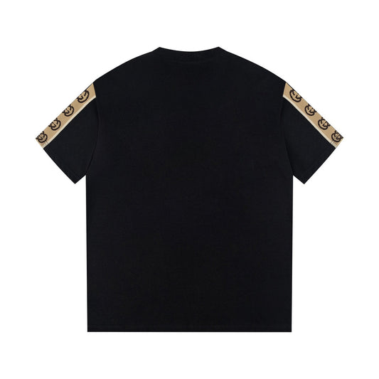 T-shirt simple en coton brodé