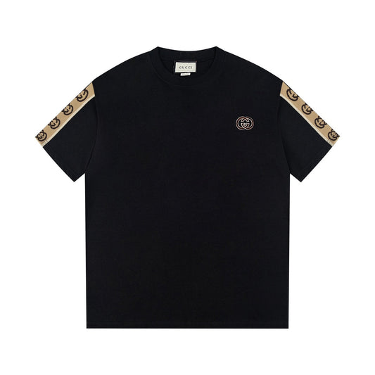 T-shirt simple en coton brodé