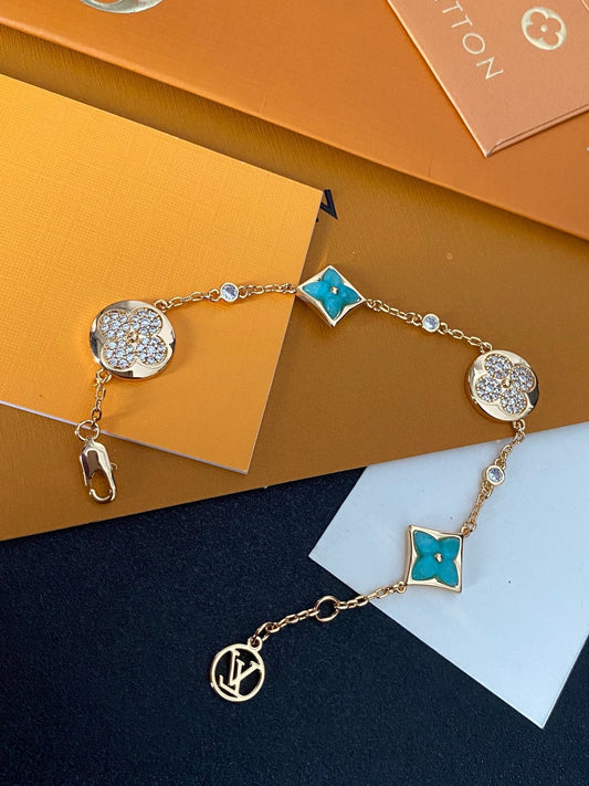 Bracelet de luxe en strass et pierres précieuses