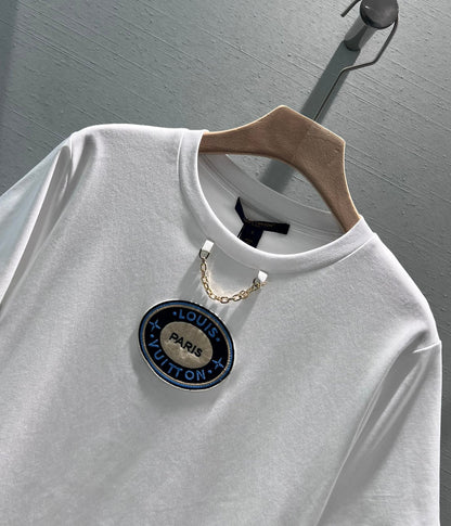 Camiseta de algodón premium Circle Chain Chic