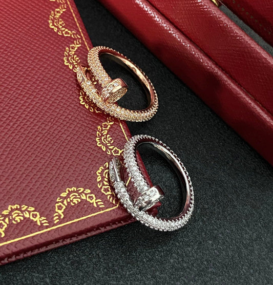 Bague de luxe réglable en fil de diamant