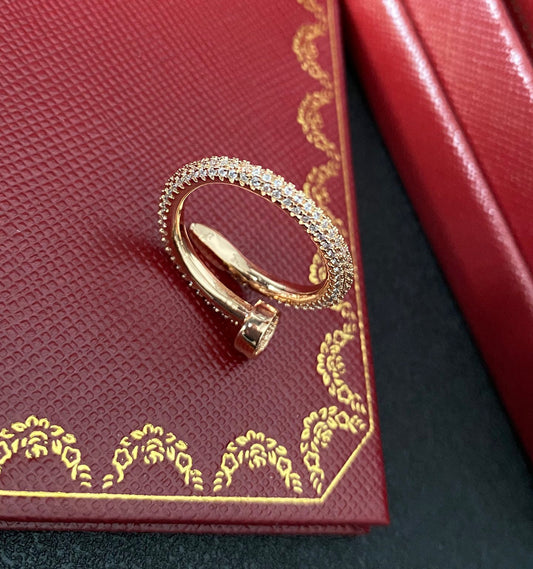 Bague de luxe réglable en fil de diamant