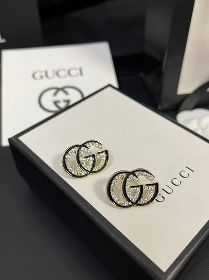 Boucles d'oreilles artisanales en émail diamanté