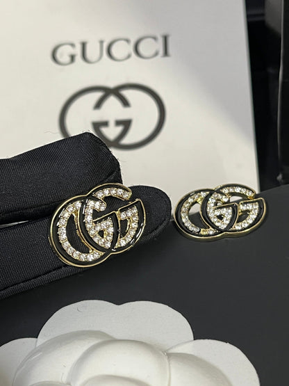 Boucles d'oreilles artisanales en émail diamanté