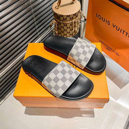Zapatillas Planas con Monograma y Cuadros para Parejas
