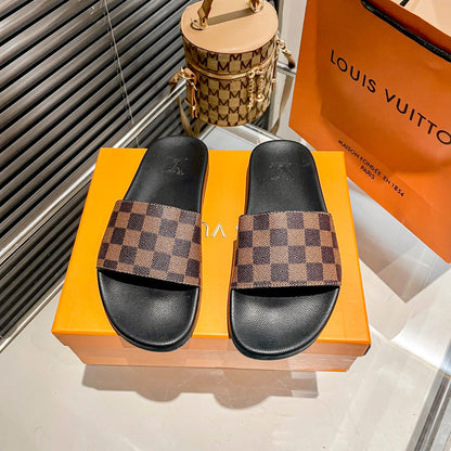 Zapatillas Planas con Monograma y Cuadros para Parejas