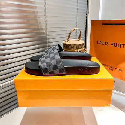 Zapatillas Planas con Monograma y Cuadros para Parejas