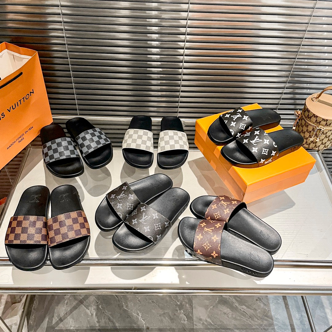 Zapatillas Planas con Monograma y Cuadros para Parejas