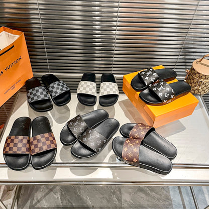 Zapatillas Planas con Monograma y Cuadros para Parejas