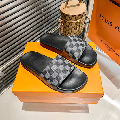 Zapatillas Planas con Monograma y Cuadros para Parejas
