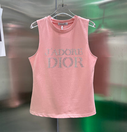 Camiseta sin mangas rosa con chaleco de estilo VINTAGE HOT DIAMOND DE SEGUNDA MANO