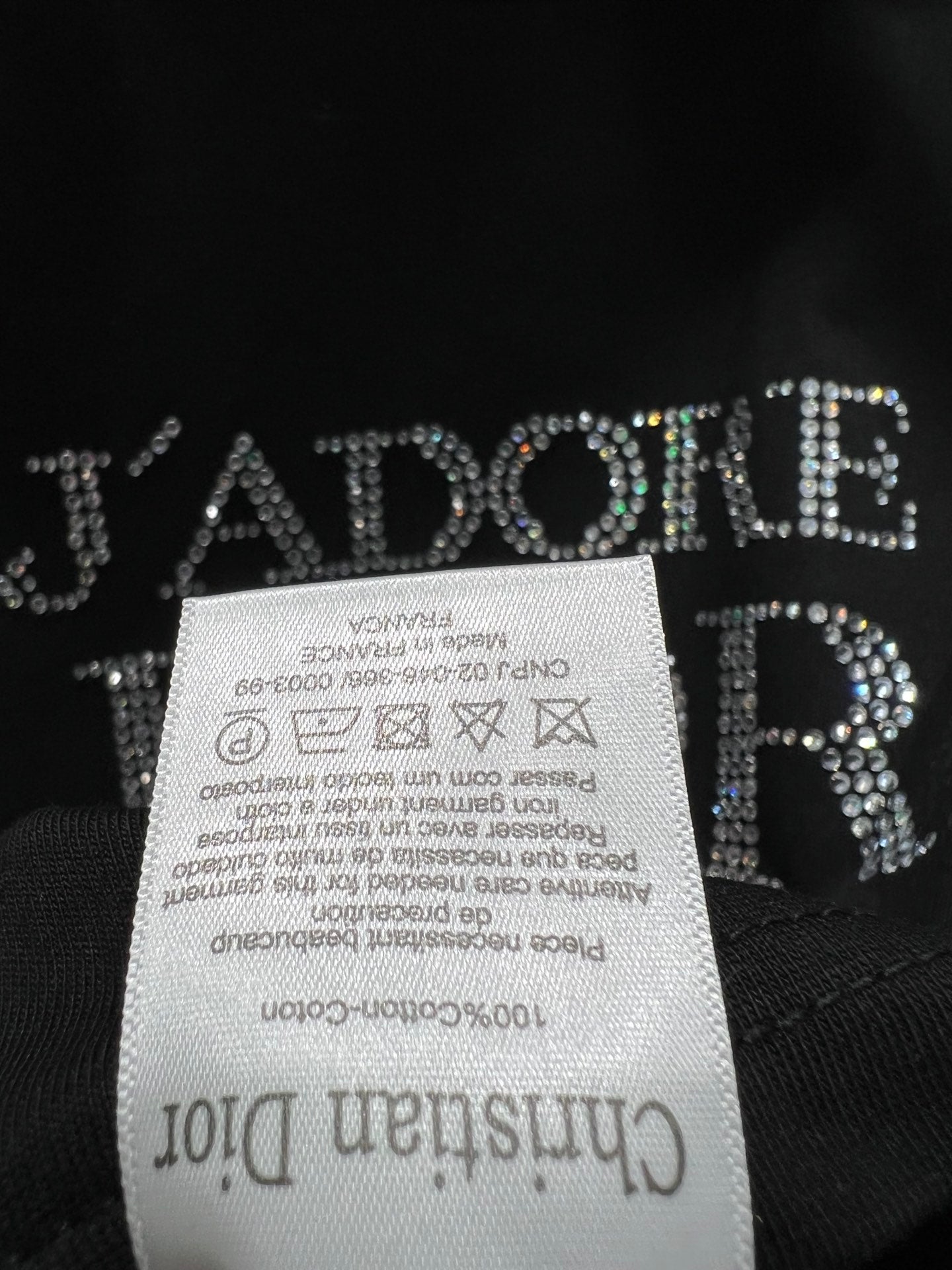 Camiseta sin mangas estilo segunda mano vintage con diamantes de imitación.