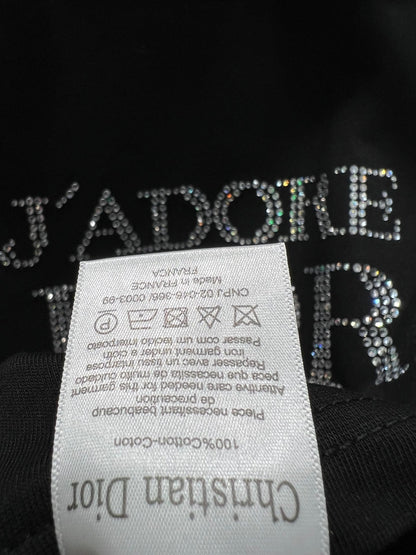 Camiseta sin mangas estilo segunda mano vintage con diamantes de imitación.