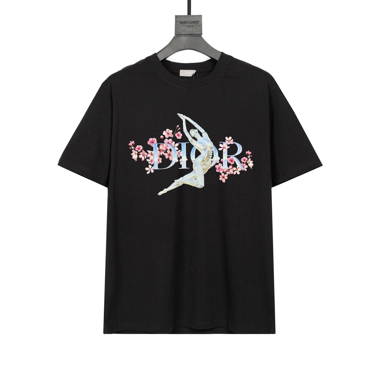 Camiseta con estampado de flor de ciruelo