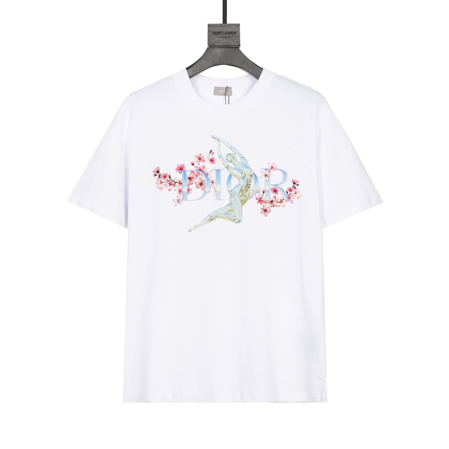 Camiseta con estampado de flor de ciruelo