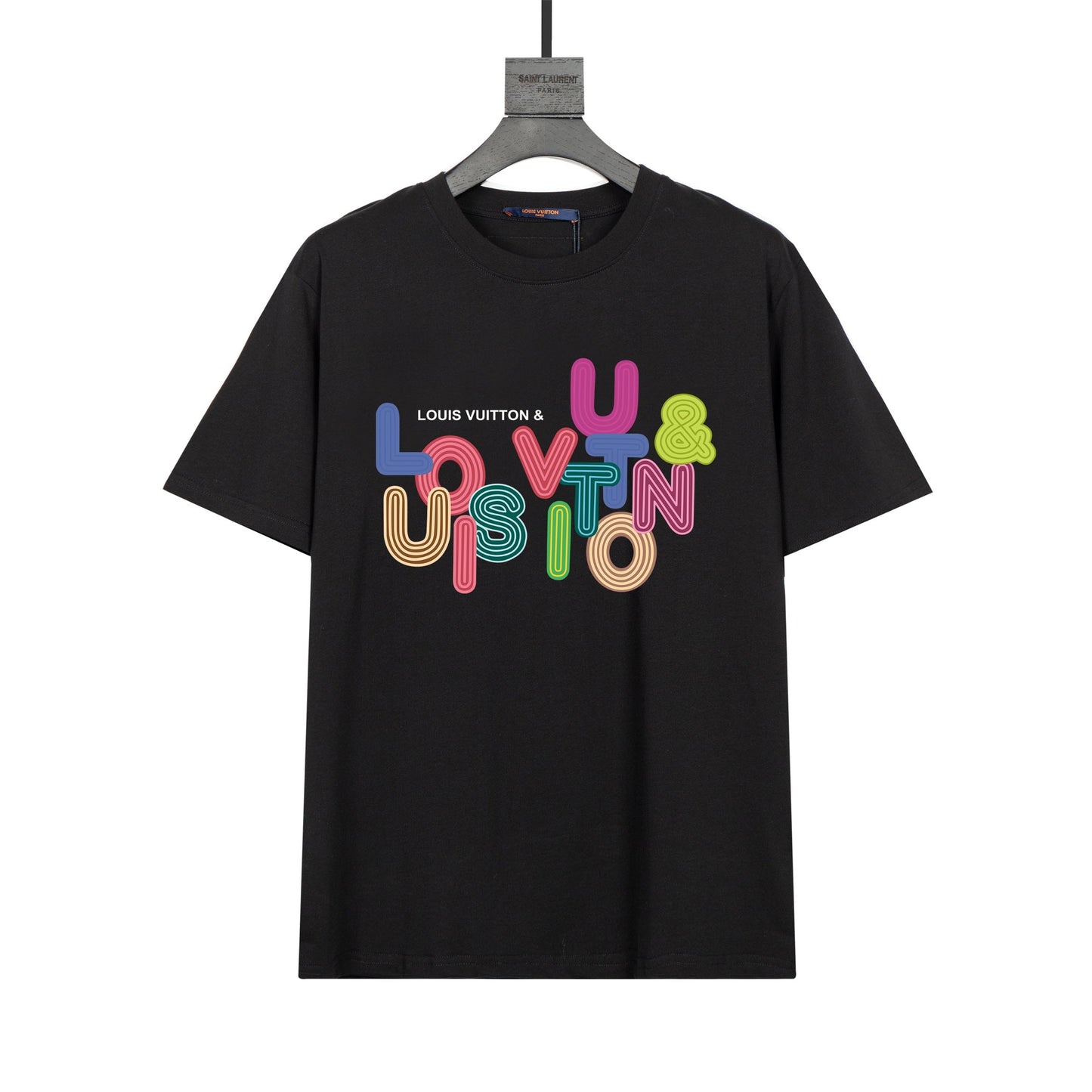 Camiseta con estampado de letras coloridas