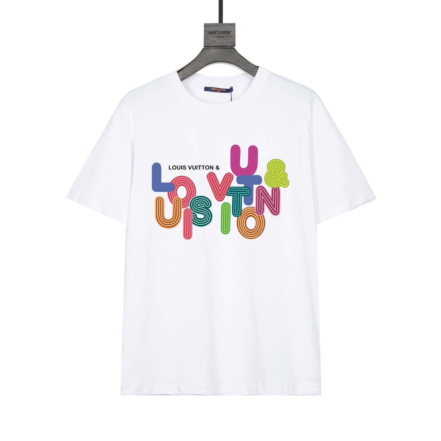 Camiseta con estampado de letras coloridas