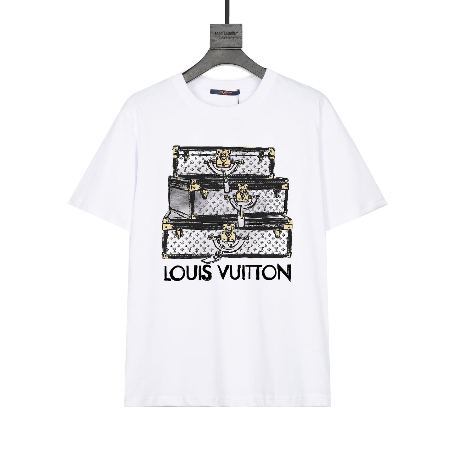 Camiseta con estampado de caja renderizada