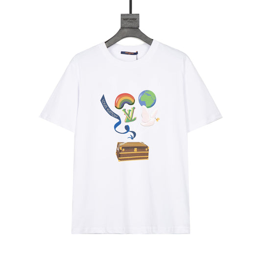 Camiseta con estampado de paloma de la paz