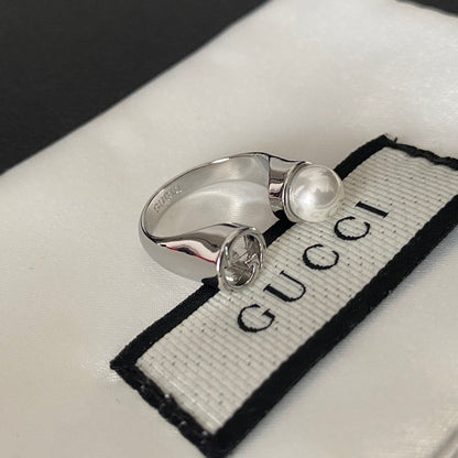 Bague ouverte Blondie Pearl Métal