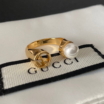 Bague ouverte Blondie Pearl Métal