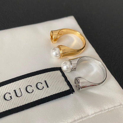 Bague ouverte Blondie Pearl Métal