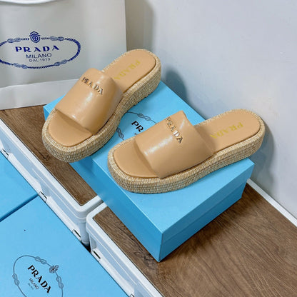 Sandalias de plataforma con suela de tejido