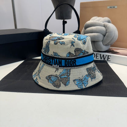 Chapeau Bob Brodé Papillon