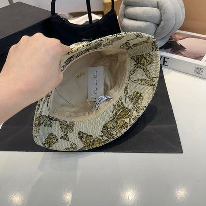 Chapeau Bob Brodé Papillon