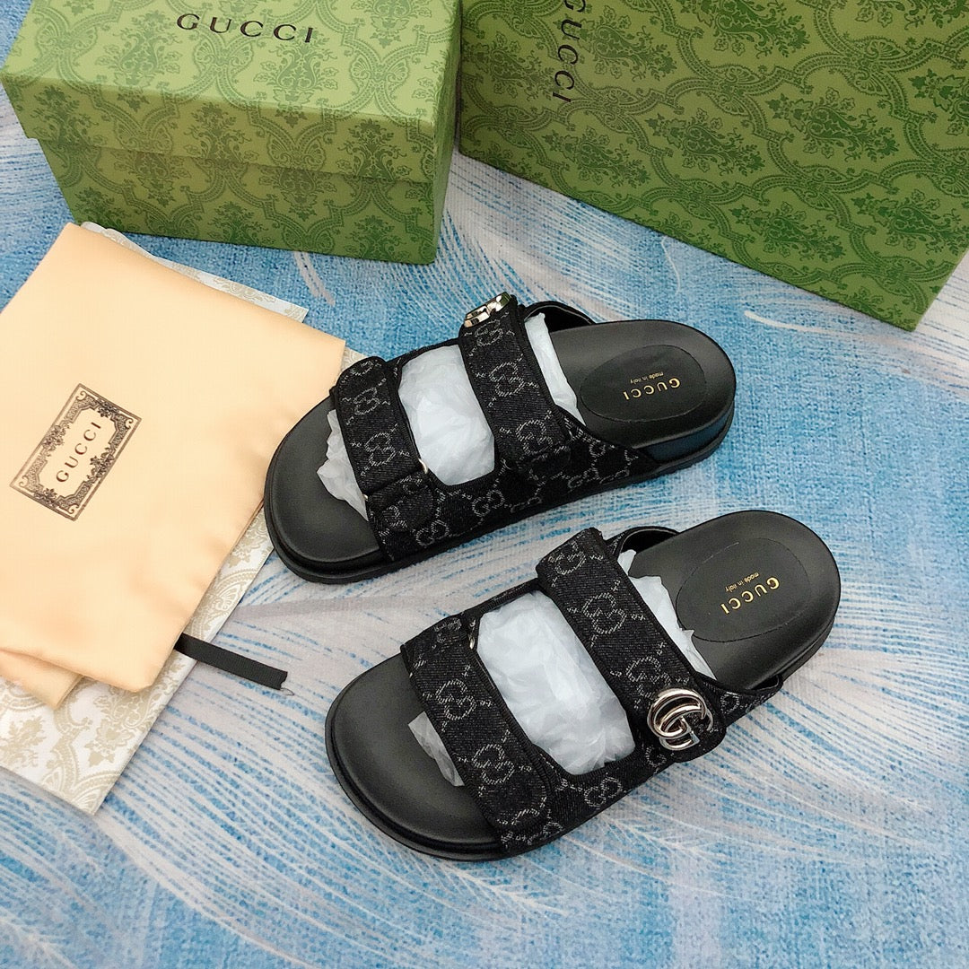 Sandalias Vintage G grabadas con velcro