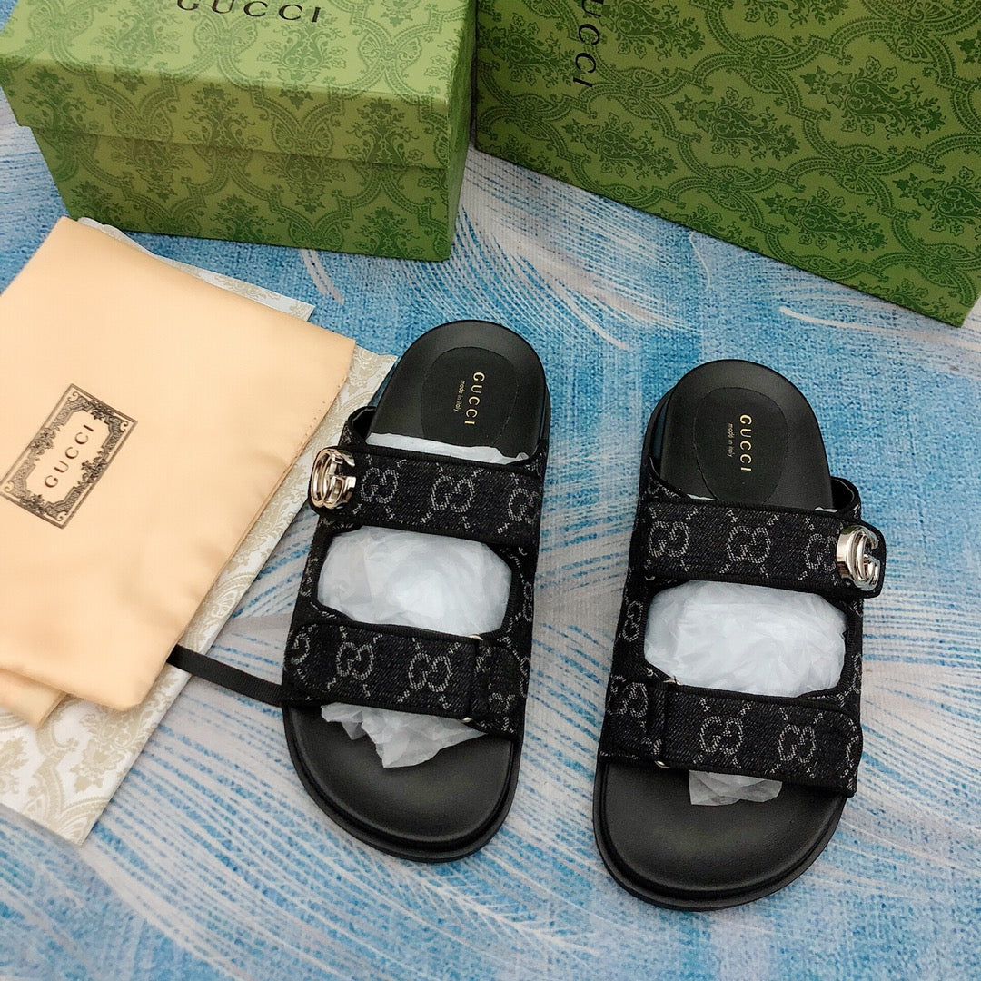 Sandalias Vintage G grabadas con velcro