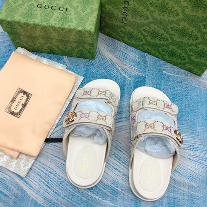 Sandalias Vintage G grabadas con velcro