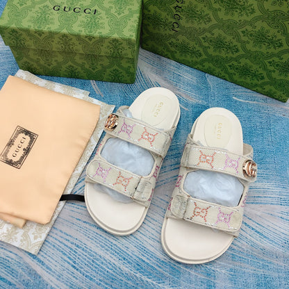 Sandalias Vintage G grabadas con velcro