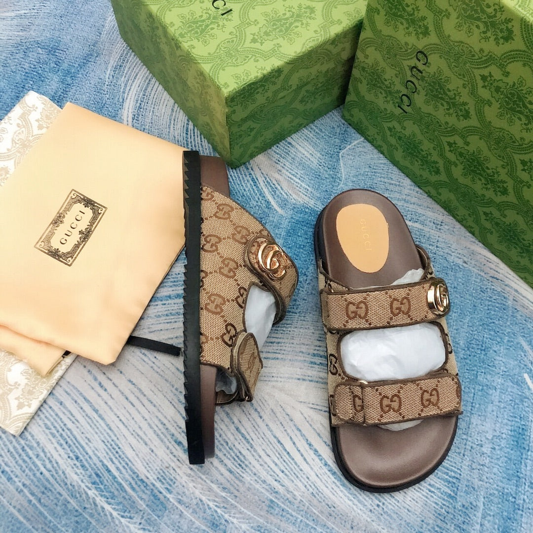 Sandalias Vintage G grabadas con velcro