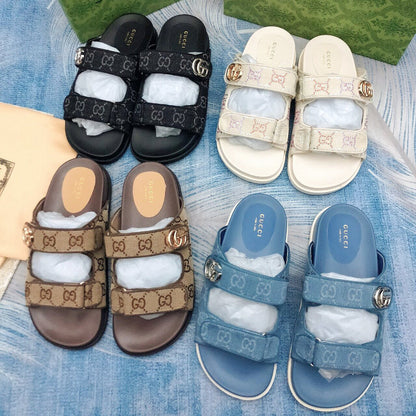Sandalias Vintage G grabadas con velcro