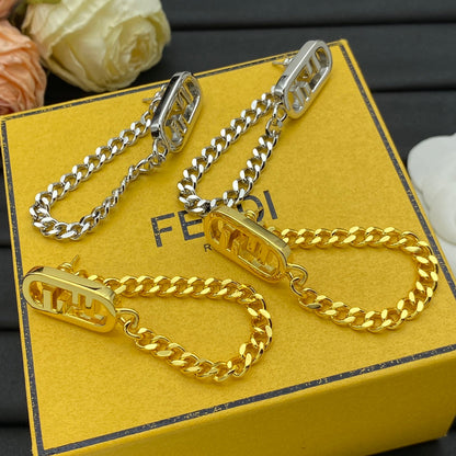 Boucles d'oreilles O’Lock en chaîne métallique