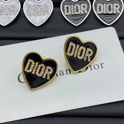 Pendientes Grabados de Diamante Corazón de Amor