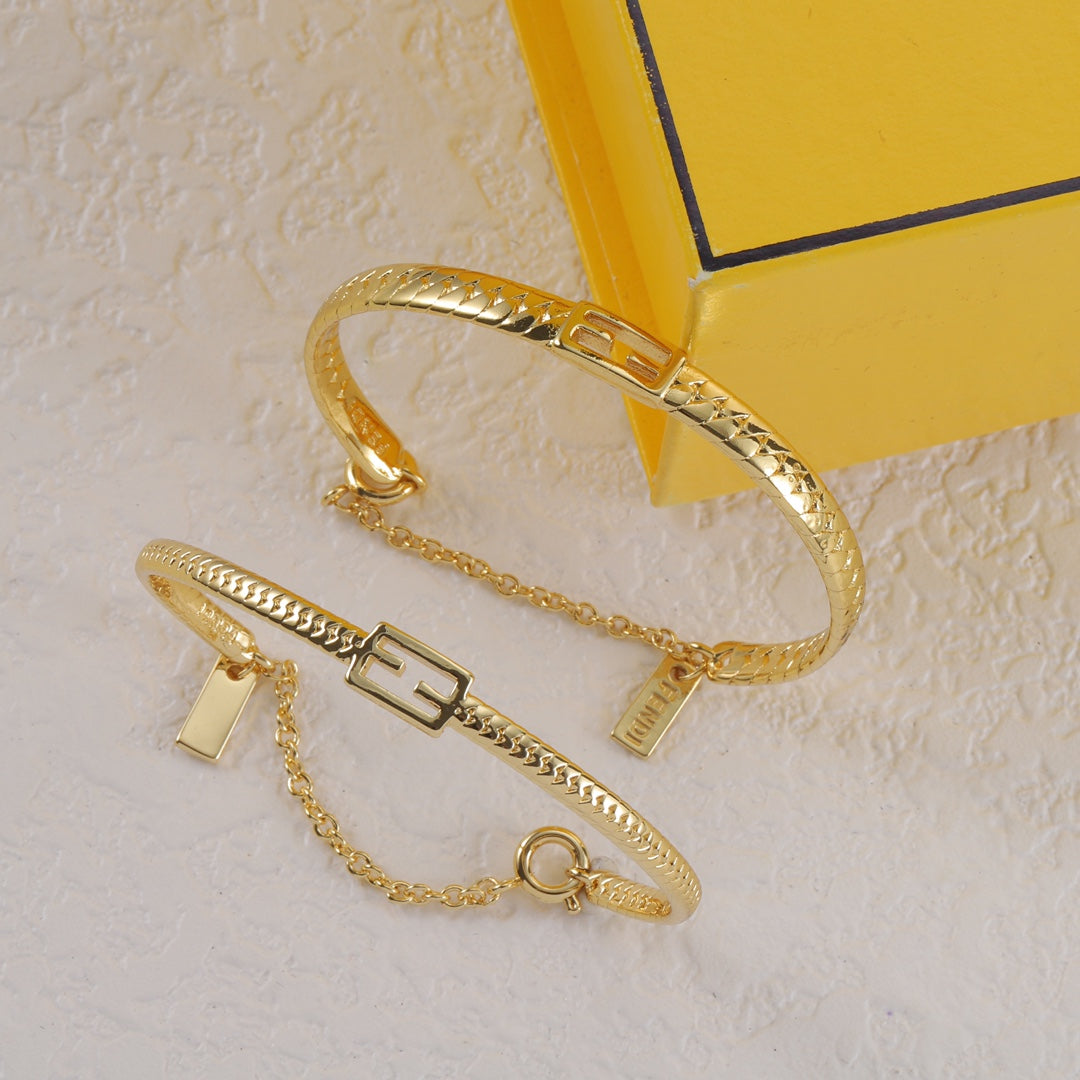 Pulsera Baguette de color dorado