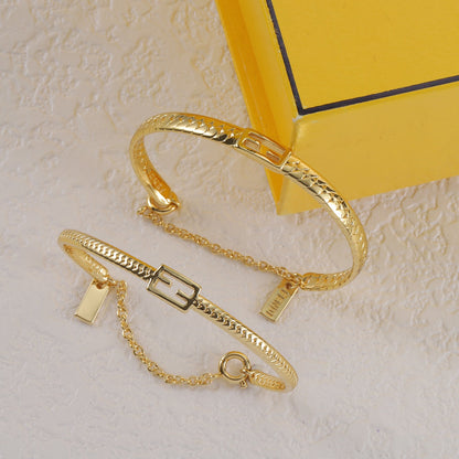 Bracelet baguette doré