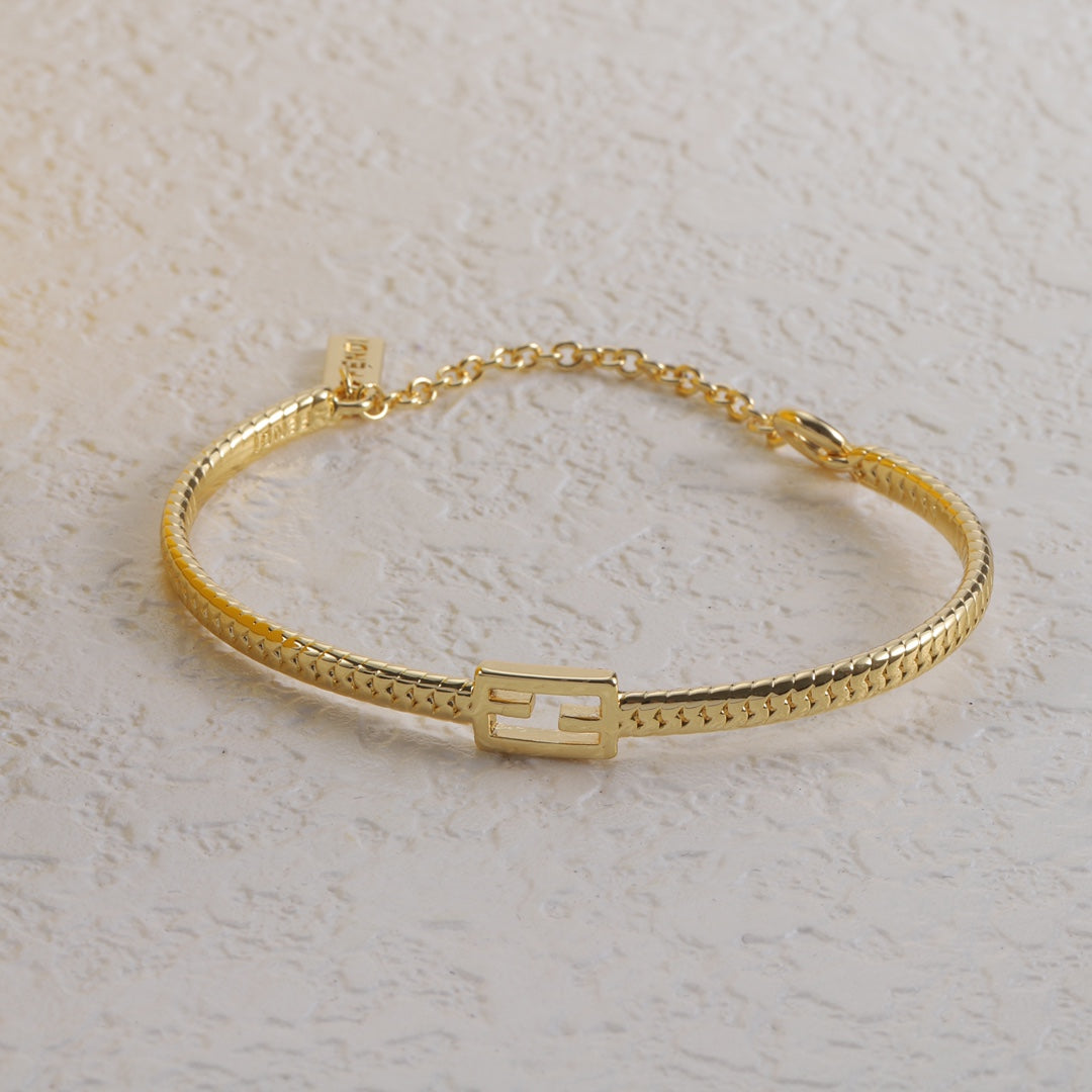 Pulsera Baguette de color dorado