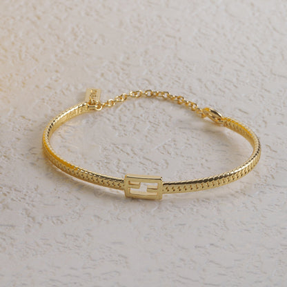 Bracelet baguette doré