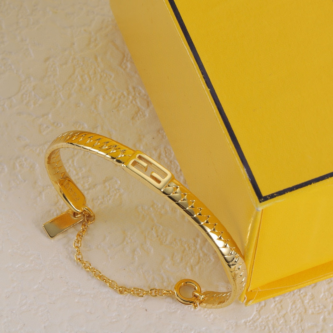 Pulsera Baguette de color dorado