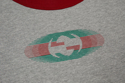 Camiseta vintage gris estampada