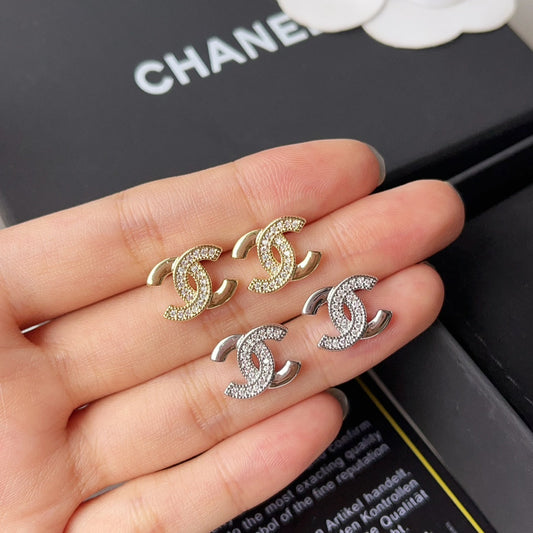 Boucles d'oreilles de luxe Mini Logo Diamant