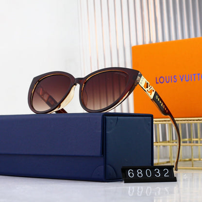 Nuevas gafas de sol con logotipo calado de metal ojo de gato