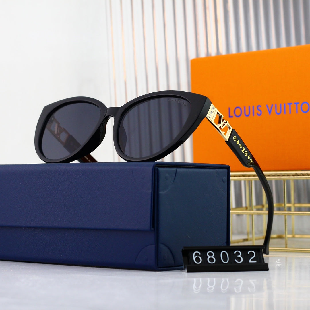 Nuevas gafas de sol con logotipo calado de metal ojo de gato